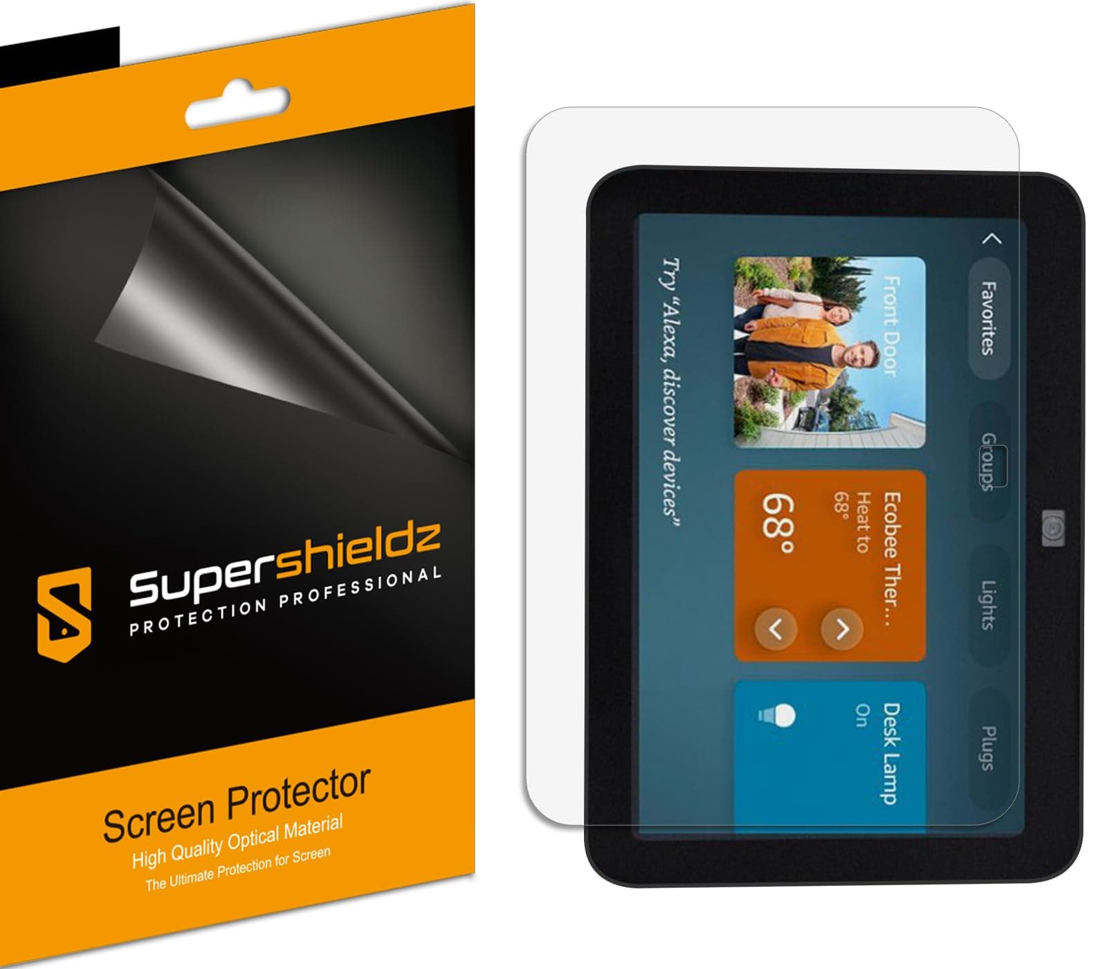 Supershieldz (3 Pack) Designed for Echo Show 8 (3rd Generation, 2023 Released) Screen Protector, High Definition Clear Shield (PET)