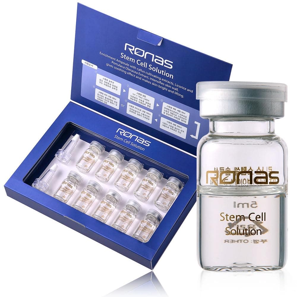 Ronas Stem Cell Solution 10 vial. Advanced Anti Aging Formula. Dermatologists Approved and Recommended as Best Anti Aging Solution. Plant Stem Cells Rejuvenate your Skin. Korean