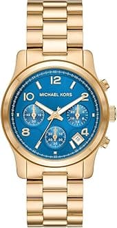 Runway Chronograph Gold-Tone Stainless Steel Watch - MK7353