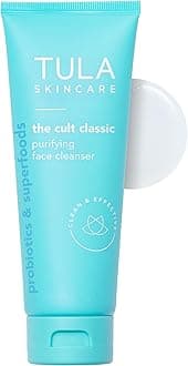 TULA Skin Care Cult Classic Purifying Face Cleanser - Gentle and Effective Face Wash, Makeup Remover, Nourishing and Hydrating