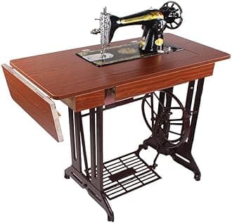 Sewing Machine Vintage Sewing Machine Household Foot-Operated Manual Tailor Head Eat Thick Sewing Machine with Iron Frame - Old Fashioned WEWYQSJXBXF-4129(Color:B,Size:)