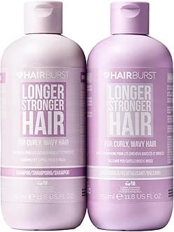 HAIR BURST Wavy & Curly Hair Shampoo and Conditioner Set - Sulfate, SLS, Paraben Free, CGM Approved - Nourishing Amino Acids, Almond Extract & Cherry Oil - Curl Enhancing, Frizz Control & Moisturising