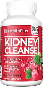 Advanced Kidney Cleanse with Cranberry Extract, Turmeric Root and CoQ10, Helps Support Healthy Kidney Function & Urinary Tract Wellness, 60 Capsules