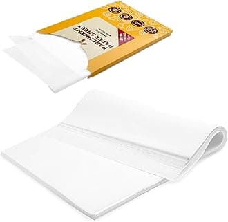 Katbite 75Pcs White Parchment Paper Sheets 12x16IN, Pre-Cut Heavy Duty Parchment Baking Paper, Non-Stick Half Sheet White Baking Parchment Paper for Air Fryer, Baking Cookie Pans, Oven