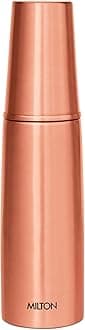 MILTON Copper Combo 1000 Water Bottle with in built glass cap, 890 ml, 1 Piece, Copper | Leak Proof | Office Bottle | Gym Bottle | Home | Kitchen | Hiking | Treking Bottle | Travel Bottle