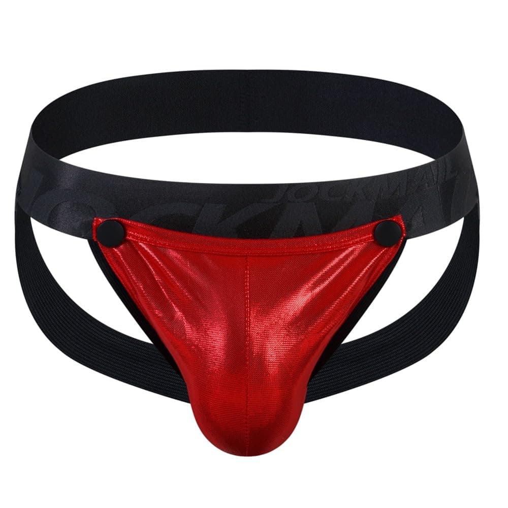 JOCKMAIL Jockstrap Athletic Supporters with Removeable Front Men Jock Strap Male Underwear