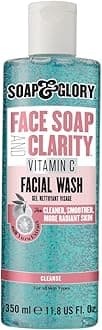Soap & Glory Face Soap and Clarity Vitamin C Face Wash - 3-in-1 Exfoliating & Hydrating Facial Cleanser - Gently Removes Makeup While Unclogging Pores - Suitable For All Skin Types (350ml)