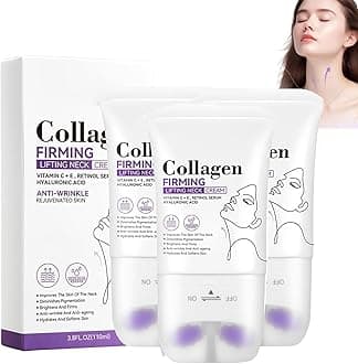 Neck Collagen Cream, Collagen Firming Lifting Neck Cream, Neck Firming Tightening Cream, Anti-Aging Neck Cream for Tightening and Wrinkles on Neck, Firming & Hydrating With Collagen (3)