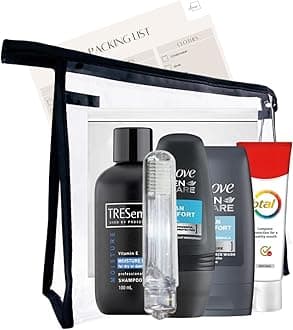 Travel Toiletries Set for Men - Travel Size Toiletries Kit for Hospital, Overnight Stay - Airport Security Approved Liquids