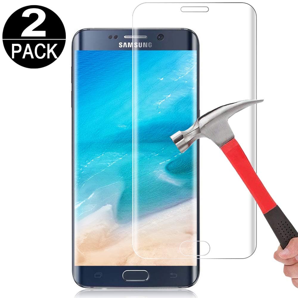 [2 Pack] Galaxy S6 Edge Plus Screen Protector,3D Curved Tempered Glass,[Anti-Scratch] [9H Hardness][Full Coverage] Clear Anti-Bubble Cover for Samsung Galaxy S6 Edge Plus(Not for S6 Edge)
