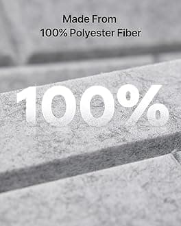 Kuchoow Brick Acoustic Panels, 18 Pack Self Adhesive Sound Proof Panels for Walls, Room & Home Studio, 12"×12"×0.4"