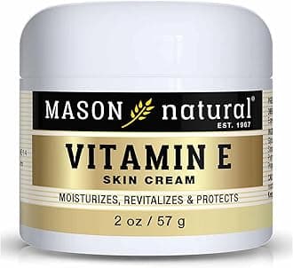Mason Vitamins E 6000 IU Cream, 2 Ounce, for Protection from Minor Skin Conditions Such as Dry or Chapped Skin, Deep-Moisturizing Cream, Use as Moisturizer Make-Up Base or Night Cream