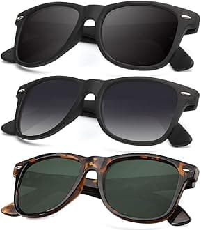 Mens Polarized Sunglasses for Women Semi Rimless Frame Driving Sun glasses：100% UV Blocking