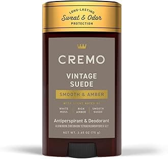 Cremo Vintage Suede Antiperspirant & Deodorant for Men, 48-hour Sweat and Odor Protection, 2.65oz