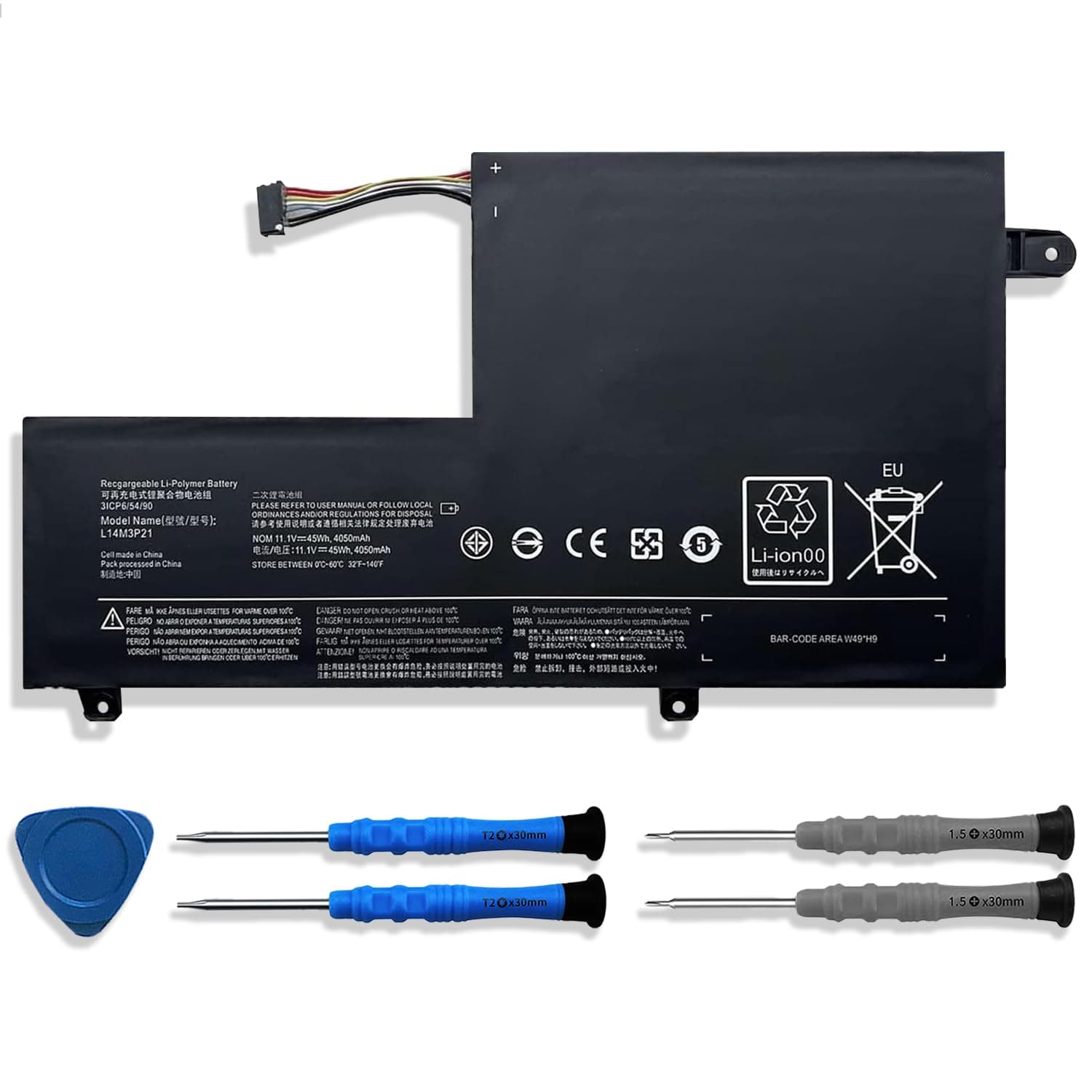 Dentsing L14M3P21 L14L3P21 Battery for Lenovo Flex 3-1470 3-1480 3-1570 3-1580 4-1470 Ideapad Yoga 500 510 14" 15" Ideapad 300S 500S 510S 14" 310S 14" 15" Series Notebook L14M2P21 L14L2P21 Battery