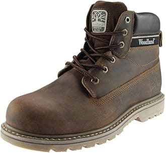 Mens Fashion Boots Woodland Leather Boots - Brown Crazy Horse Leather, Mens UK 7 / EU 41