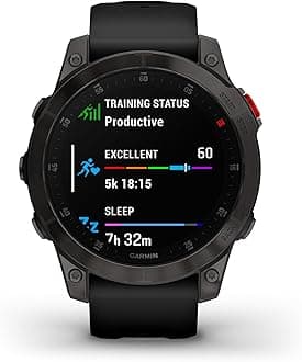 Garmin 010-02582-10 epix Gen 2, Premium Active smartwatch, Health and Wellness Features, Touchscreen AMOLED Display, Adventure Watch with Advanced Features, Black Titanium