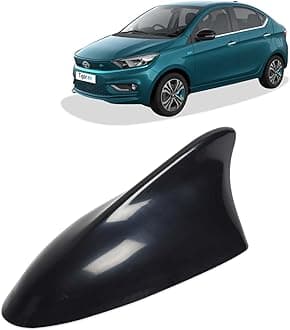 KINGSWAY Accessories Shark Fin Car Antenna Universal Size and Compatible with Tata Tigor EV Year 2019 Onwards, Car Radio FM AM, DIY Easy Replacement Original Car Antenna, 1 Piece, Black Color
