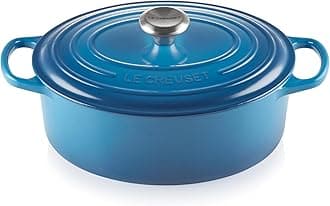 Le Creuset Signature Enamelled Cast Iron Oval Casserole Dish With Lid, 29 cm, 4.7 Litre, Marseille Blue, 211782920