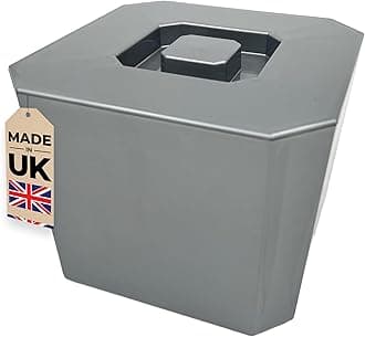Ice Bucket with Lid Silver BPA Free, 6 Litre Octagonal & Double Walled Insulation, Ice Buckets, Ice Buckets for Parties, UK Made, Perfect for Home Bars, Bar Accessories, Pubs, BBQs and Picnics