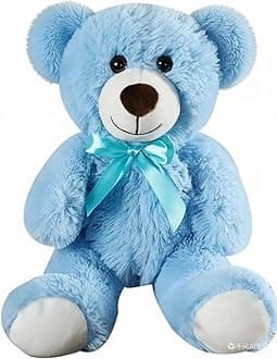 Teddy Bear Stuffed Animals, 13 Inches Teddy Bear Plush Toy Birthday Christmas Valentine’s Day Gift for Kids Girlfriend (Blue)