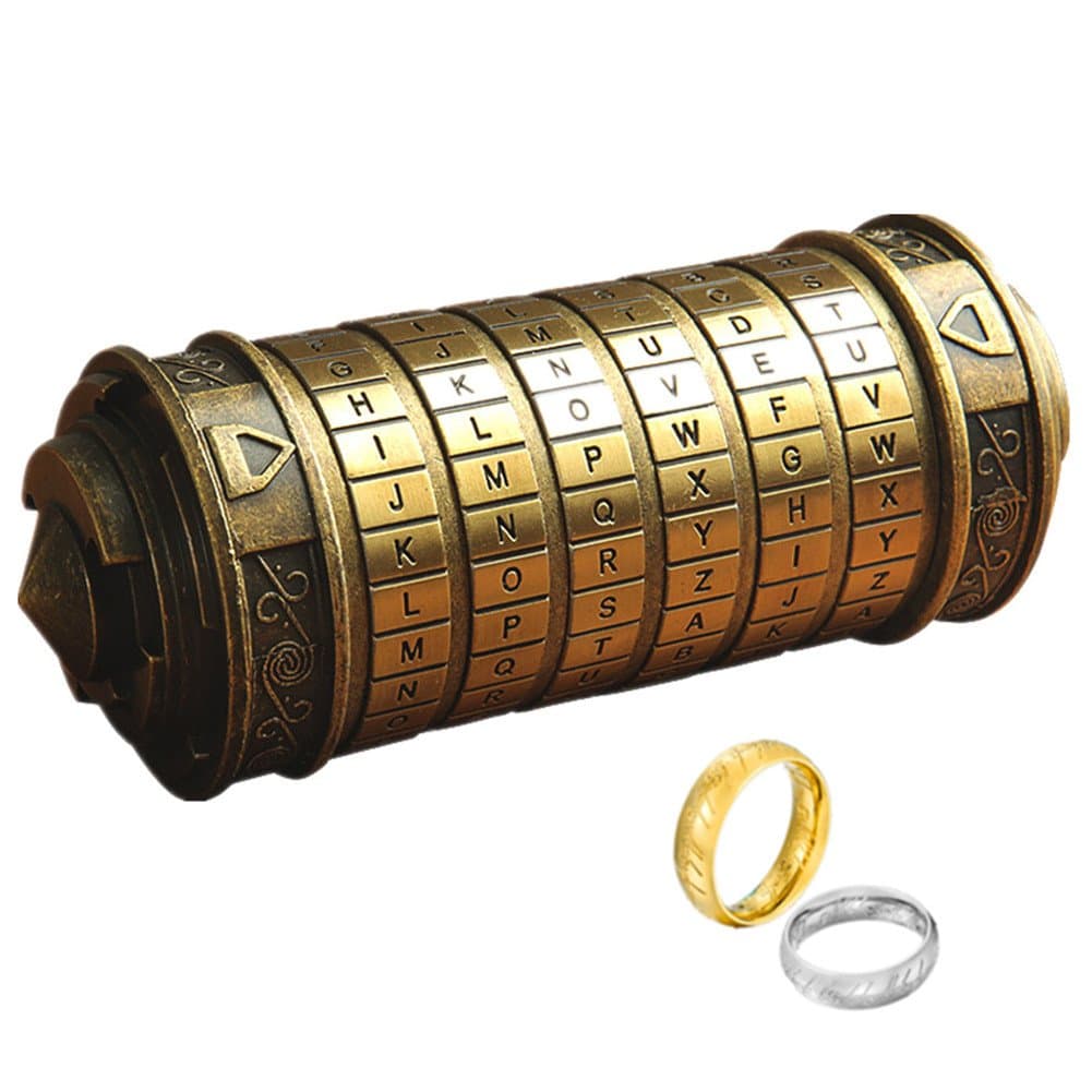 Da Vinci Code Mini Cryptex Puzzle and Puzzle for Christmas, Valentine's Day and Birthday Friends and Acquaintances