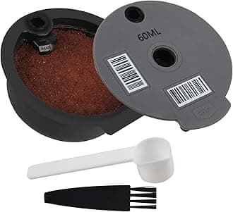 Reusable Coffee Capsule, Compatible with Bosch Tassimo Machines, Coffee Filter Refillable, Coffee Pods with Readable Barcode