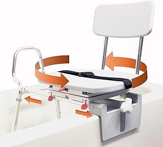 Eagle Health 37762 Snap-N-Save Sliding Tub-mount Transfer Bench with Swivel Seat