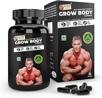 BEST CHOICE NUTRITION GROW BODY CAPSULE FOR WEIGHT GAIN, MUSCLE BUILDING AND MUSCLE MASS GAIN, 60 grams