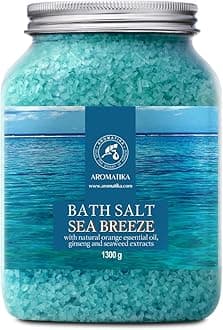 AROMATIKA Sea Breeze Bath Salts – 1300 g - Aromatherapy Bath Soak for Good Sleep, Relaxing & Calming Bath, Natural Bath Salts for Soaking Bath, Body Care, Beauty, Wellness & Home Spa, Gift Idea