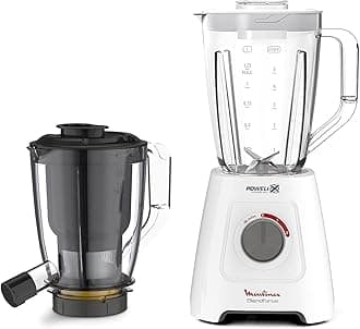 MOULINEX Blender, BlendForce 2-in-1 2L Blender Mixer with 1L Juicer Jar, Powelix Technology, LM42Q127