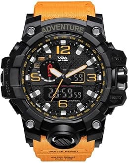 V2A Analogue - Digital Men's Watch (Black Dial Blue Colored Strap)