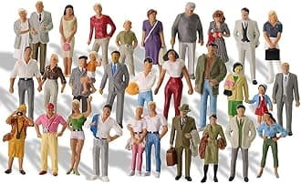 O Gauge Figures All Standing P4310-30-NUS 1:43 O Scale Model Trains Passengers 30 Different Poses People Model Railway for Miniature Scenes