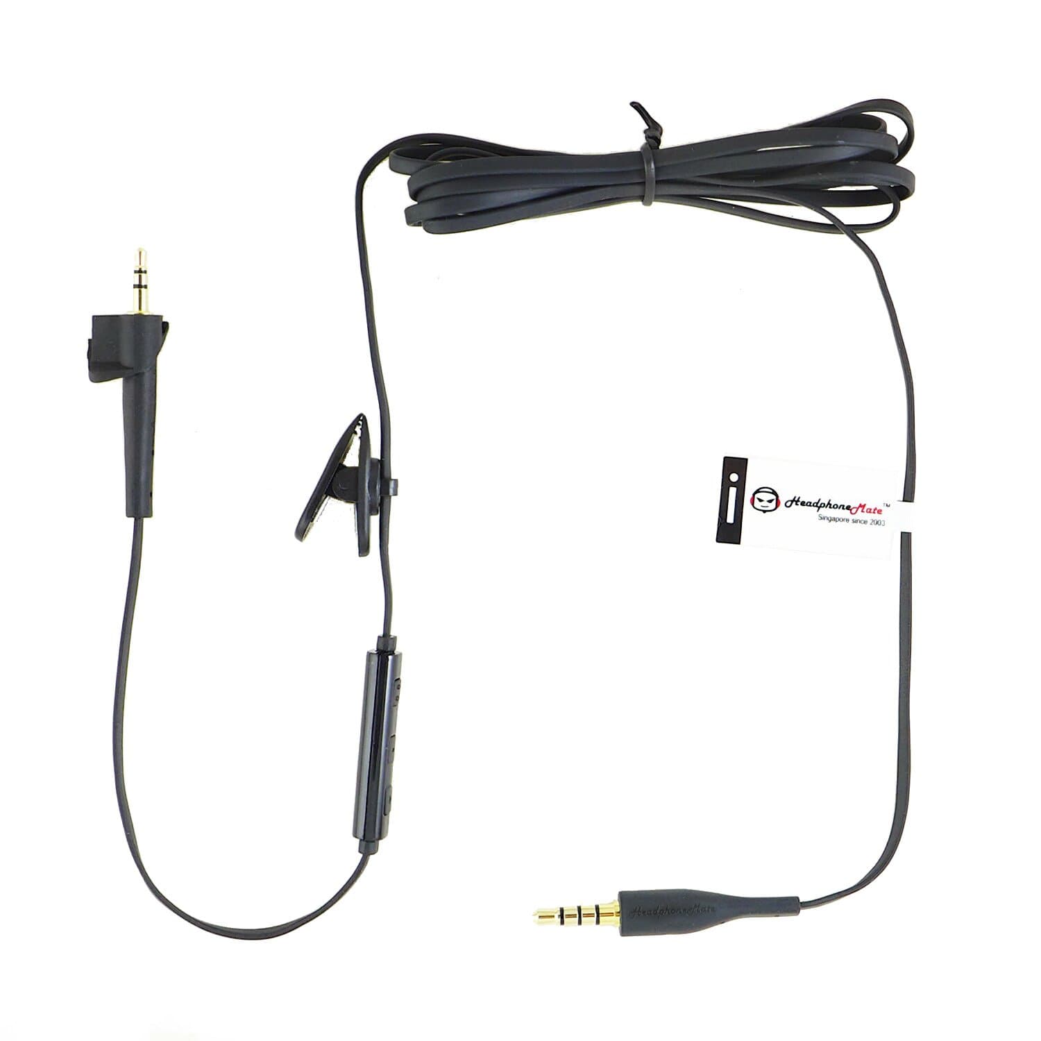 HeadphoneMate Inline Remote and Microphone Cable for Bose AE2 AE2w Headphones and iPhone
