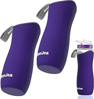 2Pcs Sleeve for 22oz Cirkul Water Bottle, Neoprene Sleeve to Keep Your Water Cold & Protect Your Bottle, Compatible with 22oz Plastic & Stainless Steel Cirkul Water Bottles (Purple)