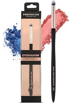 Profusion Cosmetics Small Firm Eyeshadow Brush - Professional Eye Makeup Brush, Eyeshadow Blending Brush-Dense Rounded Hair Bristles and Best for Pigments & Glitter,