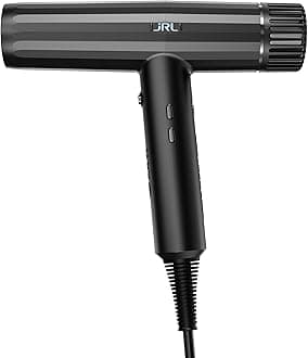 JRL Forte Pro Dryer - Professional Hair Blow Dryer with Diffuser w/Ionic Generator to Help Reduce Drying Time, Frizz and Static - Fast Hair Dryer w/ 3 Temperature Settings and Speed Settings (Black)