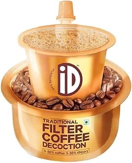 iD Filter Coffee Decoction – Brew Coffee – 80% Coffee Blended with 20% Chicory – One Serving per Sachet – 150ml X 4 Pouch - Total 4 Pouches