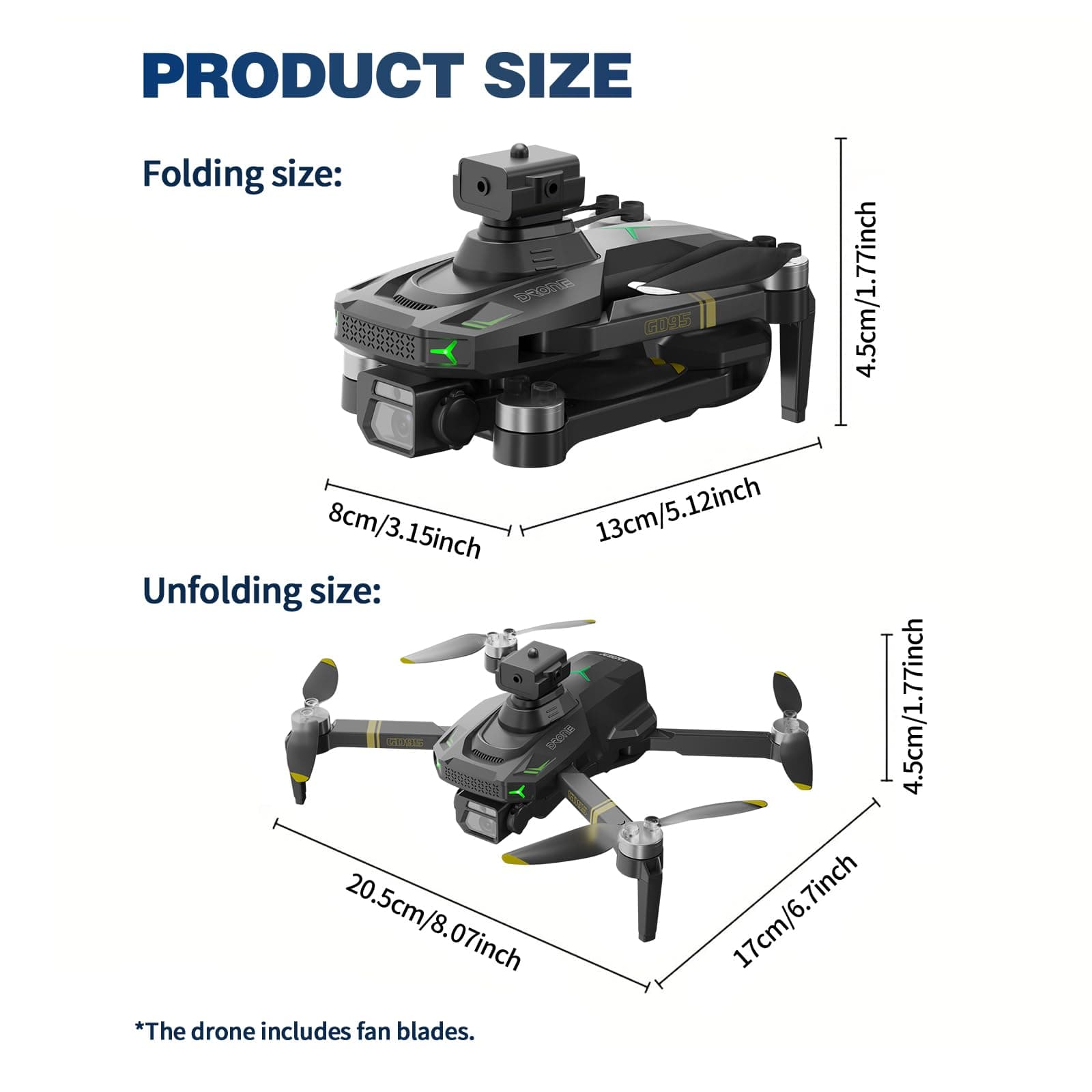 Drone with Camera, 1080P HD Foldable Drone with Gravity Control, Gesture Selfie, Altitude Hold, 360° Flip, One Key Start, 1 Batteries – Beginner-Friendly Toy for 12+ Boys and Girls