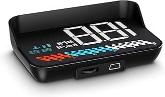 Heads up Display for Cars Car HUD M7, Digital Speedometer for Car OBD/GPS Smart Gauge, Driving Speed, Engine RPM, Voltage, Water Temperature, Etc.., Speedometer for Car Works Great for All Cars