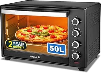 iBELL EO50LGDLX Otg 50 Litre,Convection Oven Toaster Griller With Motorized Rotisserie,Multiple heating modes,2000 Watt (Black),2000 Watts,50 Liter