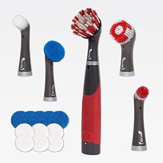 Reveal Power Scrubber 18-Piece Kit, Cordless Electric Battery Powered Scrub Brush, Water Resistant, for Home/Kitchen/Bathroom/Grout/Tile/Shower/Tub