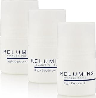 Relumins Advanced Underarm Deodorant Roll-On for Women and Men – 24-Hour Odor Protection with Glutathione and Witch Hazel – 1.5fl oz (3 Pack)