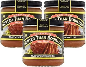 Better Than Bouillon Premium Ham Base, Made with Seasoned Ham, Blendable Base for Added Flavor, 38 Servings Per Jar, 8-Ounce Jar (Pack of 3)