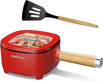 Audecook Electric Hot Pot 2L(Red, Without Steamer)