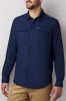 Columbia Men's Nylon Regular Fit Omni-Wick Silver Ridge2.0 Hiking and Trekking Long Sleeve Shirt