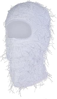 CISEIDistressed Balaclava Ski Mask for Men and Women - Knitted Balaclava Distressed Windproof Shiesty Full Face Mask Cold Weather