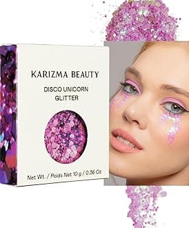 KARIZMA Disco Unicorn Body Glitter - 10g Chunky Face, Hair, Eye & Body Glitter Set for Women - Rave & Festival Accessories