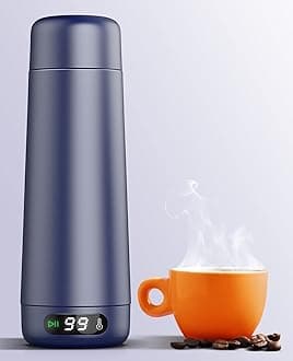 - Travel Kettle, Dual Voltage Portable Electric Kettle 110V-220V-240V Smart Small Water Boiler 370ML for Tea & Coffee, 316 Stainless Steel, 6 Temperature Control and LCD Display, for Global Use