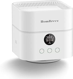 Air Purifier and Humidifier Combo for Bedroom, Covers Up to 200ft², H13 True HEPA Filter, 400ML Water Tank, Quiet Cool Mist Top Fill Essential Oil Diffuser for Baby, Pet Room, White